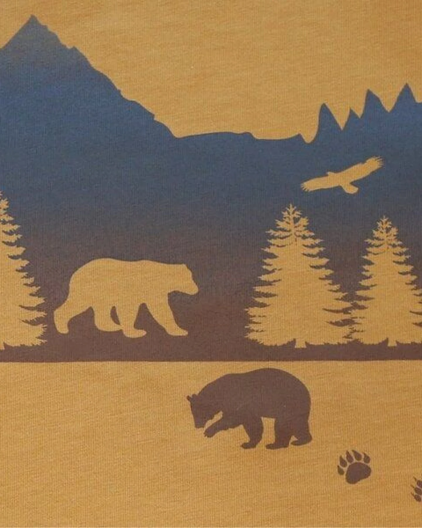 Enfant Terrible Langarm-Shirt mit Bär und Bergdruck – Ansicht 2