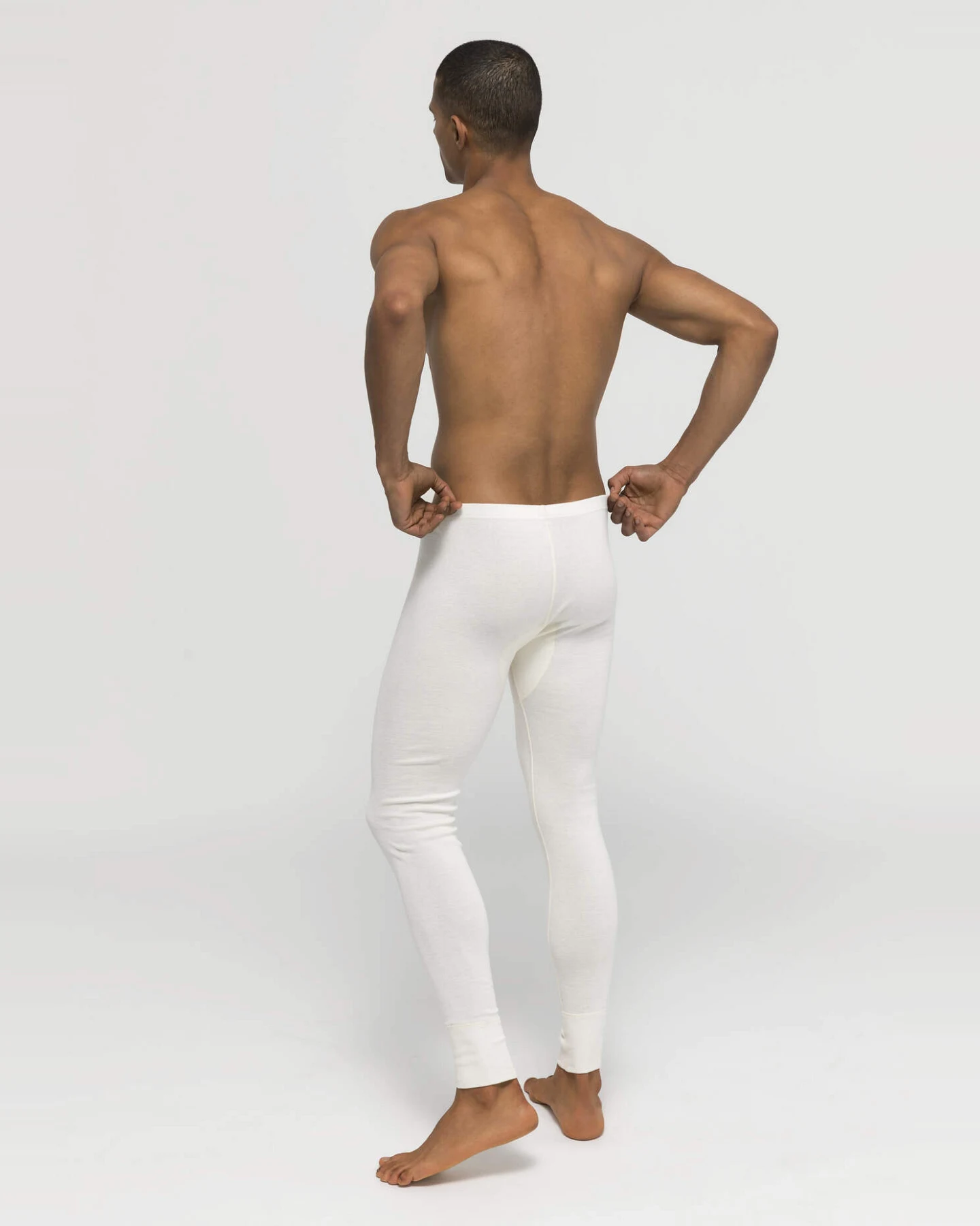 hessnatur lange Herren Pants PURE NATURE aus Bio-Baumwolle - natur - Größe 5 = M – Ansicht 2