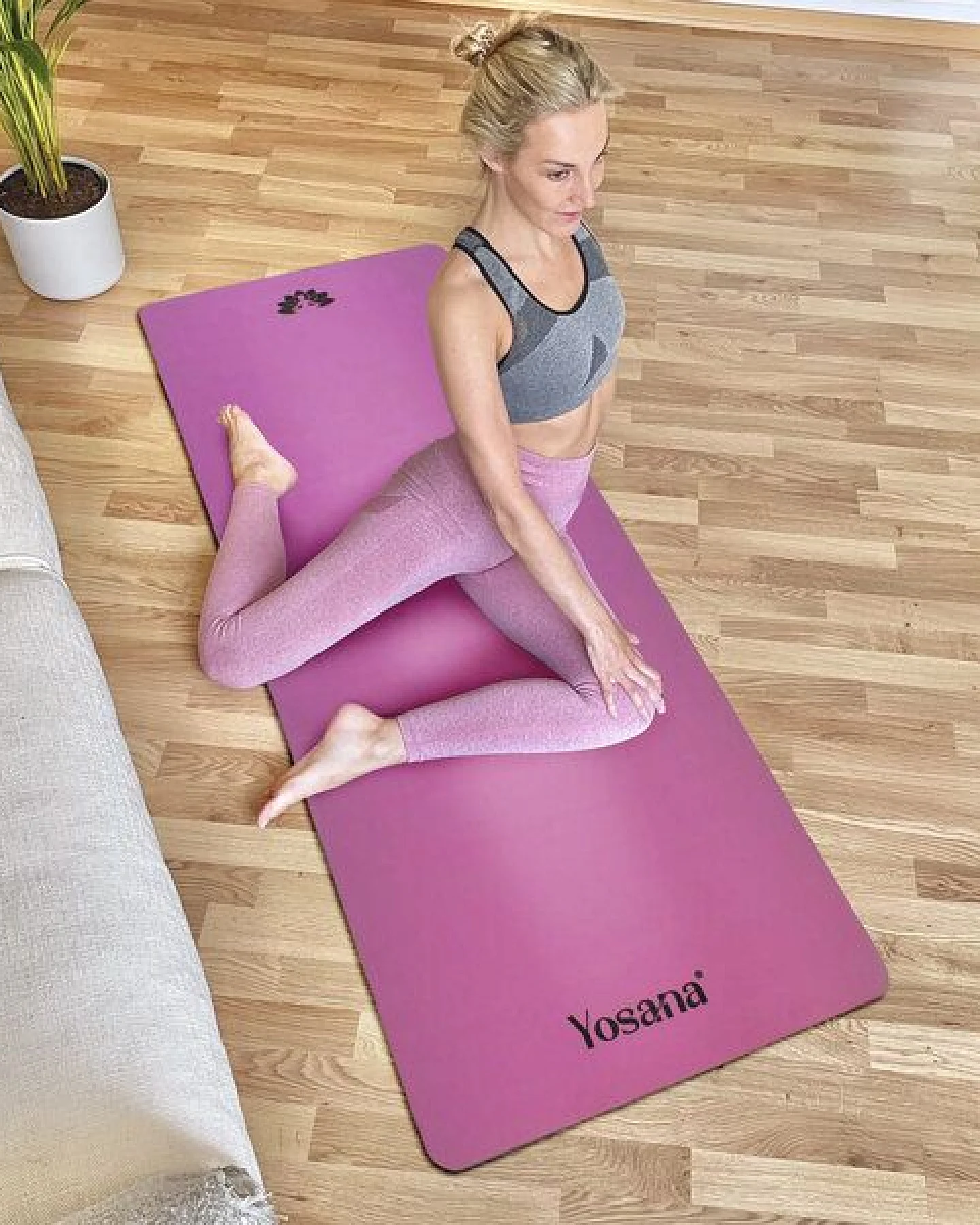 Yosana Yogamatte Ultra Grip inkl. Baumwolltragegurt – Ansicht 2
