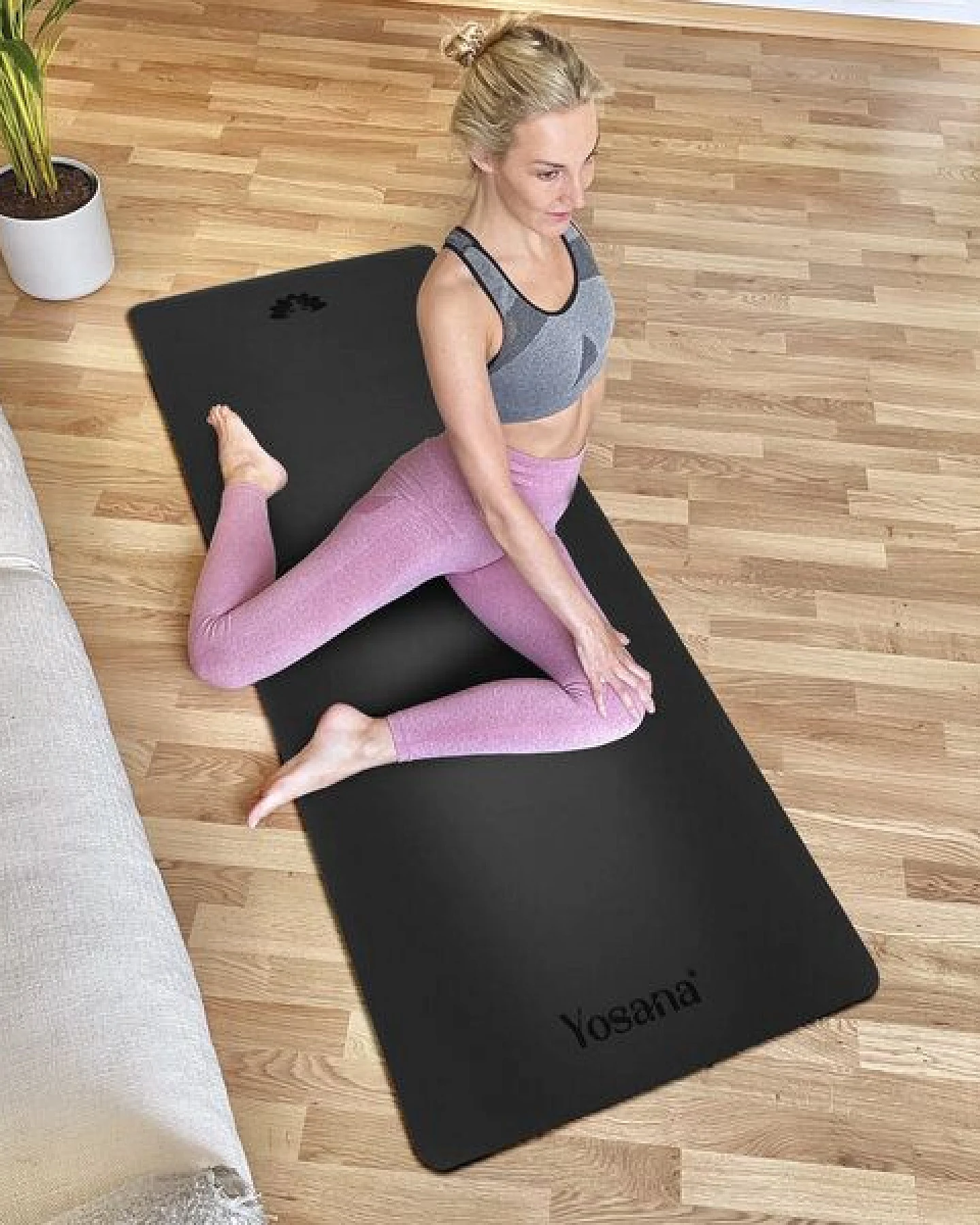 Yosana Yogamatte Ultra Grip inkl. Baumwolltragegurt – Ansicht 2