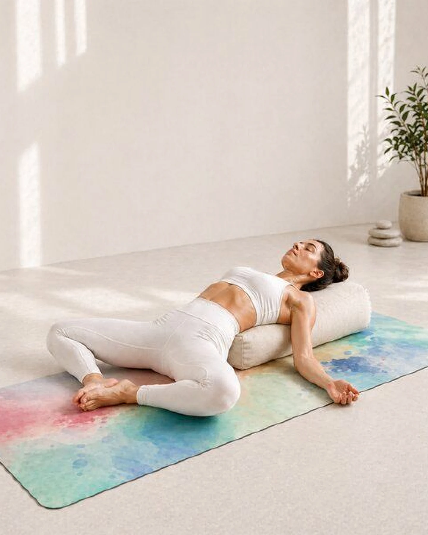 Yosana Yin Yogamatte Naturkautschuk (Bunte Wolken) – Ansicht 3