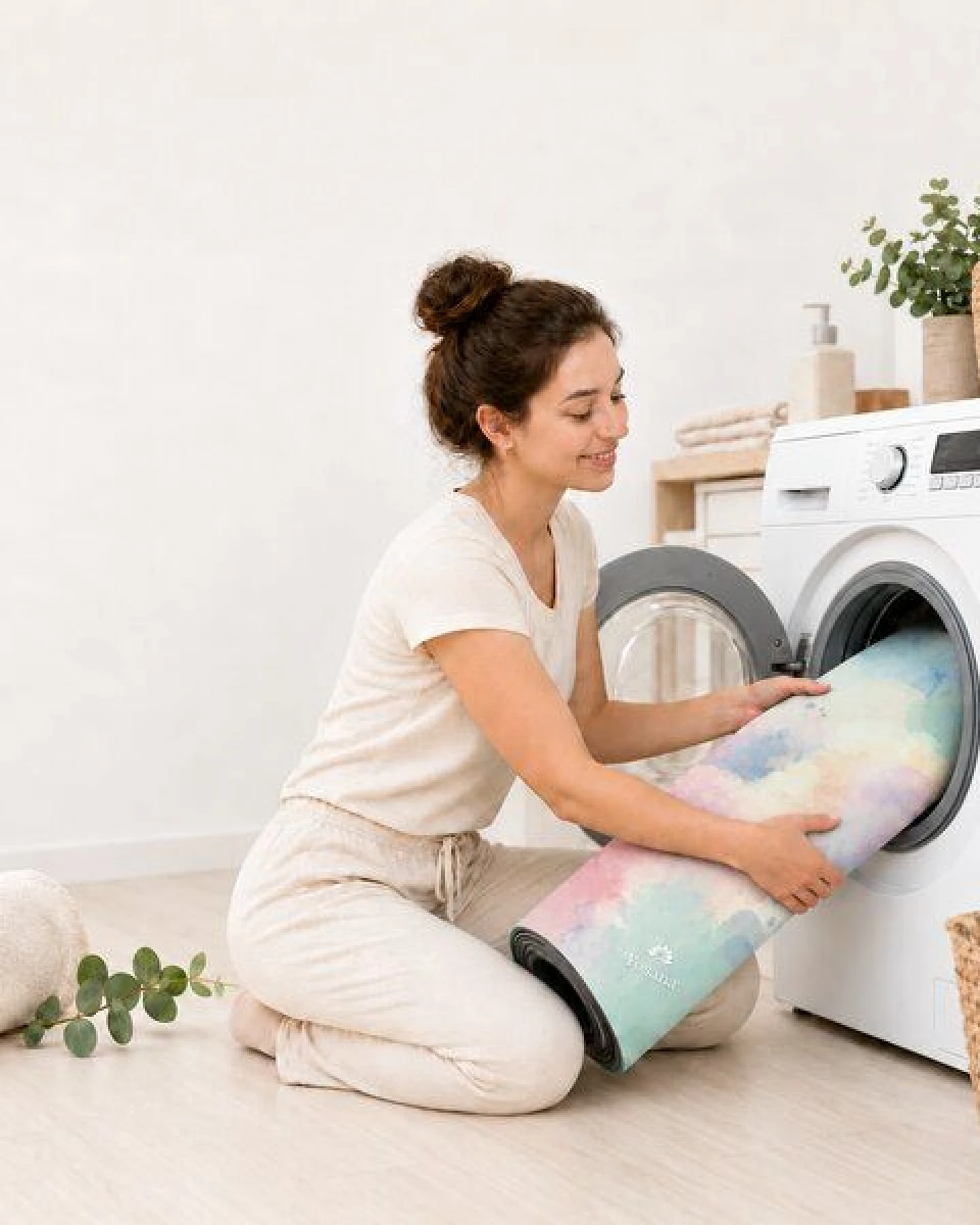 Yosana Yin Yogamatte Naturkautschuk (Bunte Wolken) – Ansicht 4