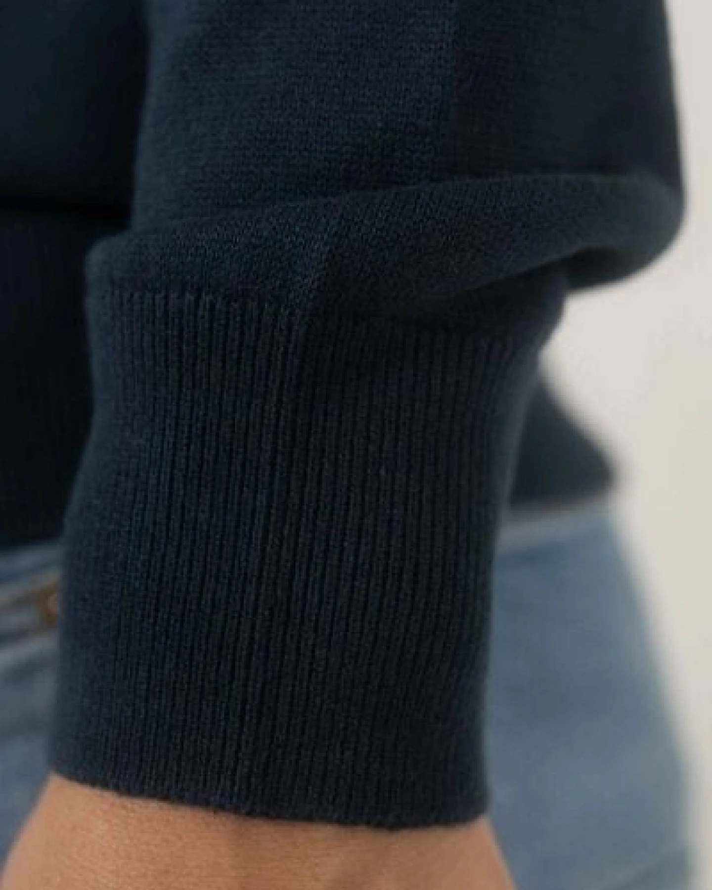 Kultgut Fühl dich wohl- Weicher Strickpullover aus reiner Biobaumwolle – Ansicht 4