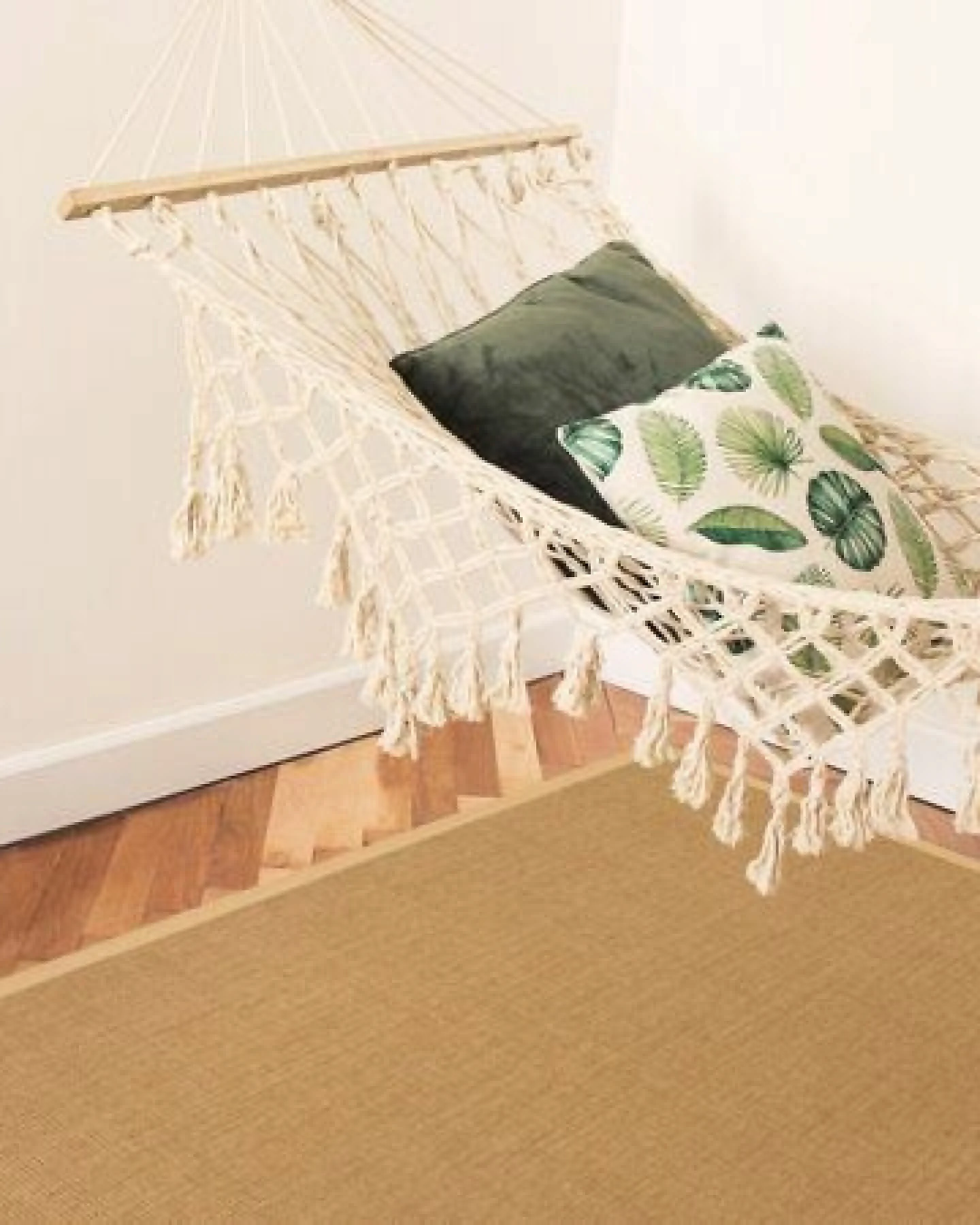 Grundstoff Sisal Teppich Purstoff in cashewbeige mit Vliesrücken – Ansicht 4