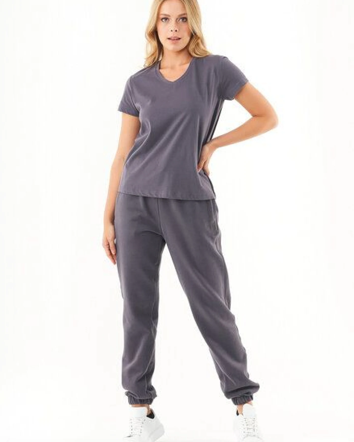 ORGANICATION ESSENTIALS-PERRIE- Soft Touch Sweathose aus Bio-Baumwolle – Ansicht 2