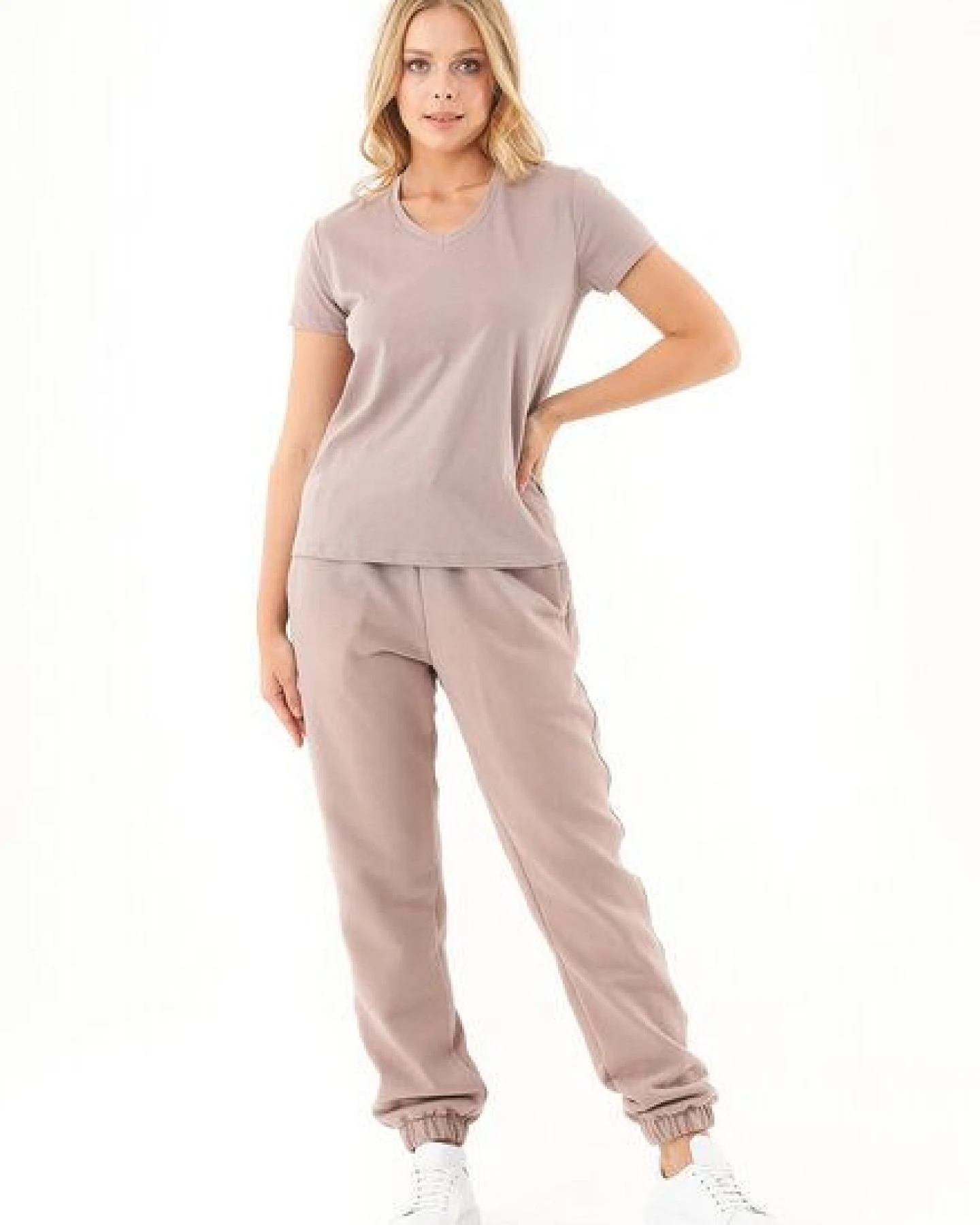 ORGANICATION ESSENTIALS-PERRIE- Soft Touch Sweathose aus Bio-Baumwolle – Ansicht 2