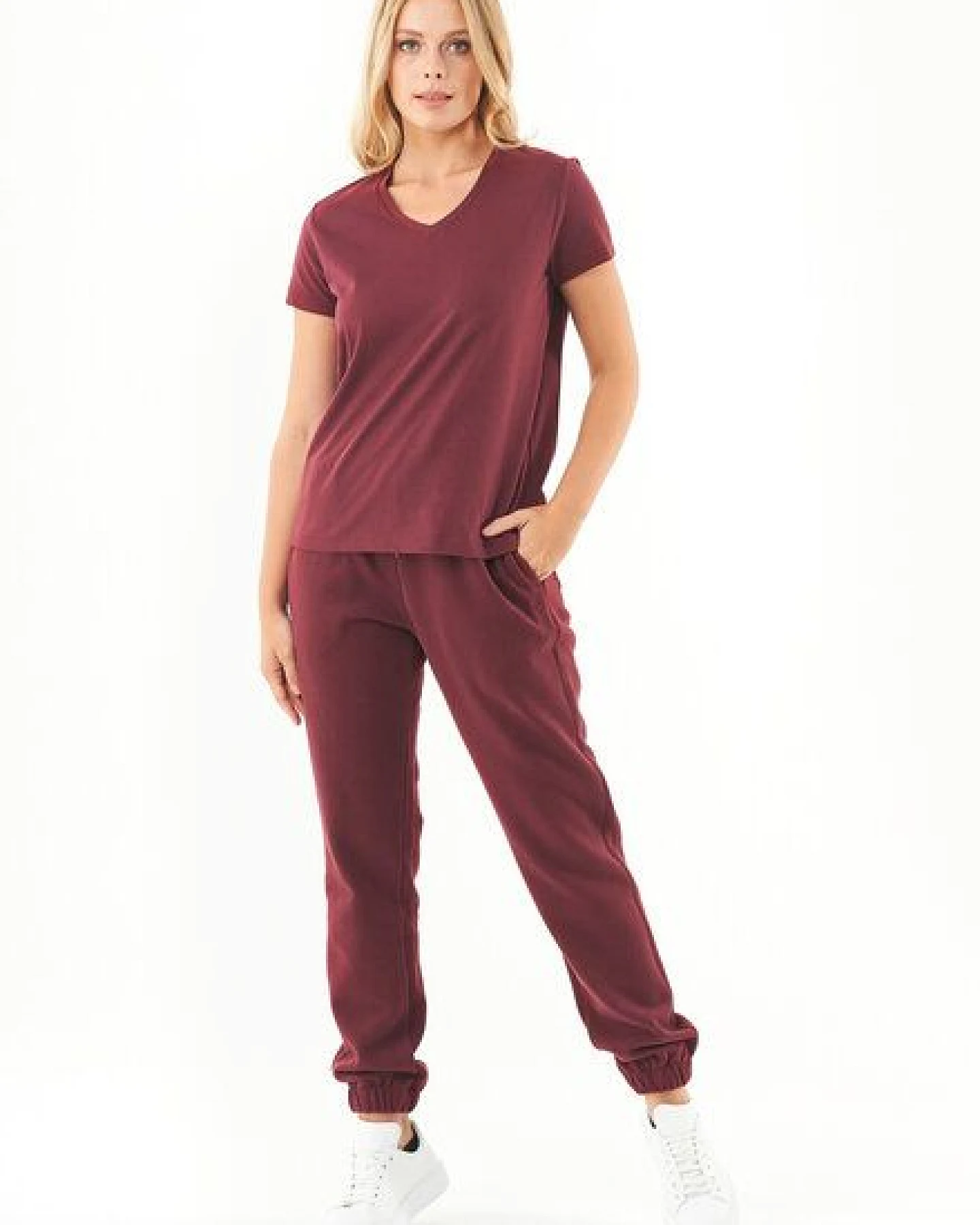 ORGANICATION ESSENTIALS-PERRIE- Soft Touch Sweathose aus Bio-Baumwolle – Ansicht 2