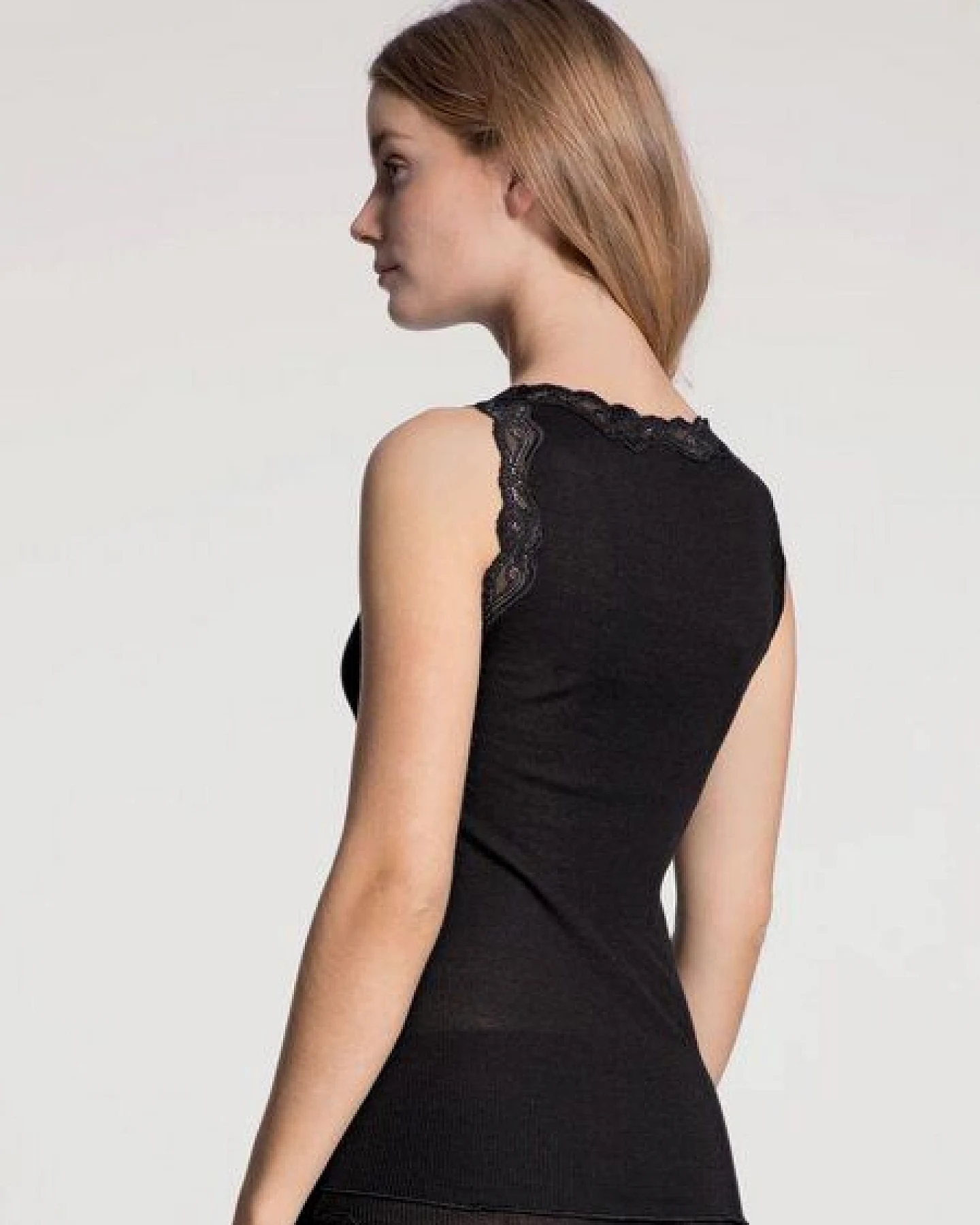 Calida Tank Top mit Spitze aus Wolle & Seide "Richesse Lace" – Ansicht 2