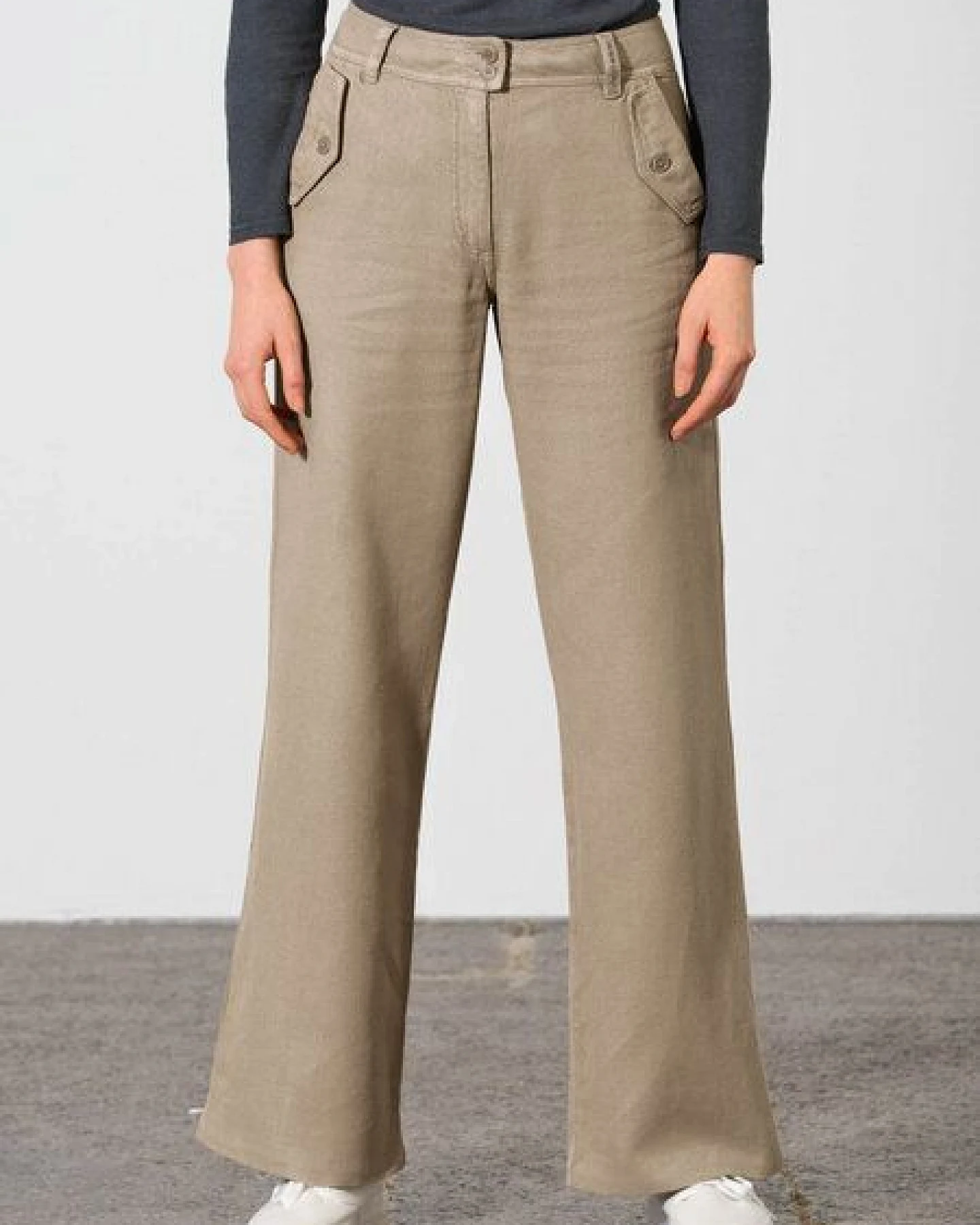 HempAge Damen Palazzohose Hanf/Bio-Baumwolle – Ansicht 2