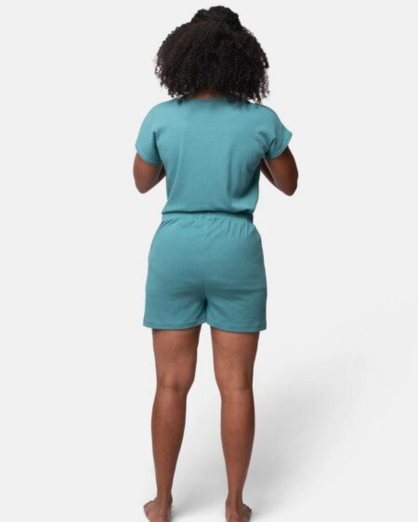 greenjama Damen Short aus Derby-Rib, GOTS-zertifiziert – Ansicht 2
