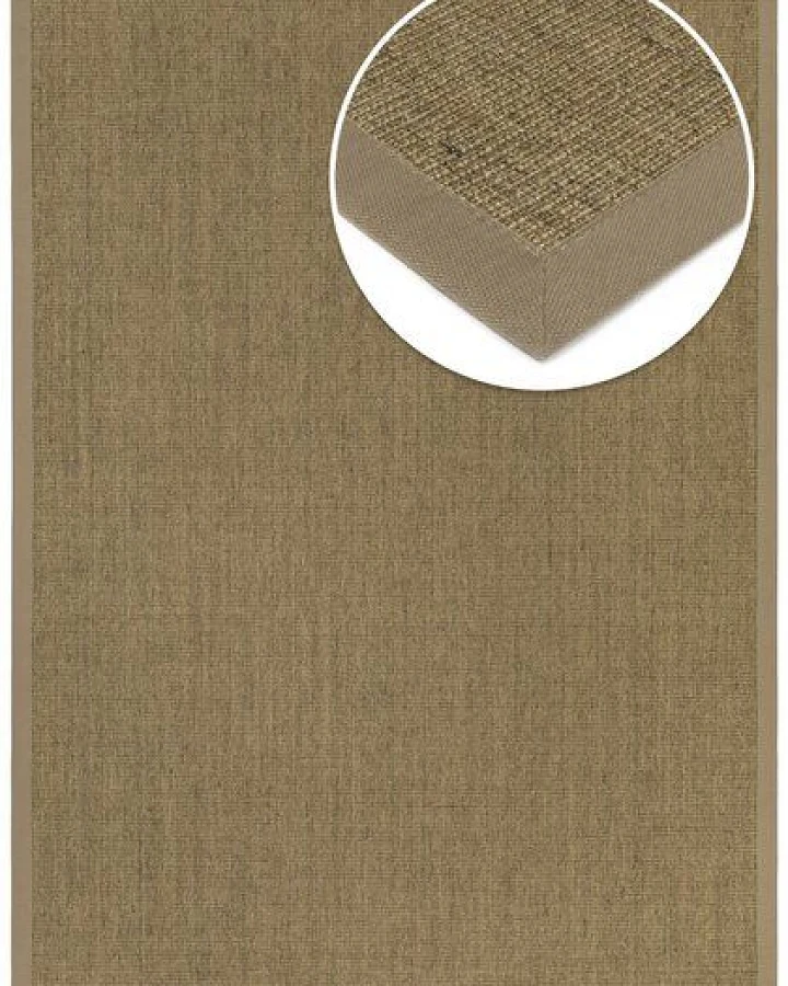 Grundstoff Sisal Teppich Purstoff walnussbraun mit Vliesrücken
