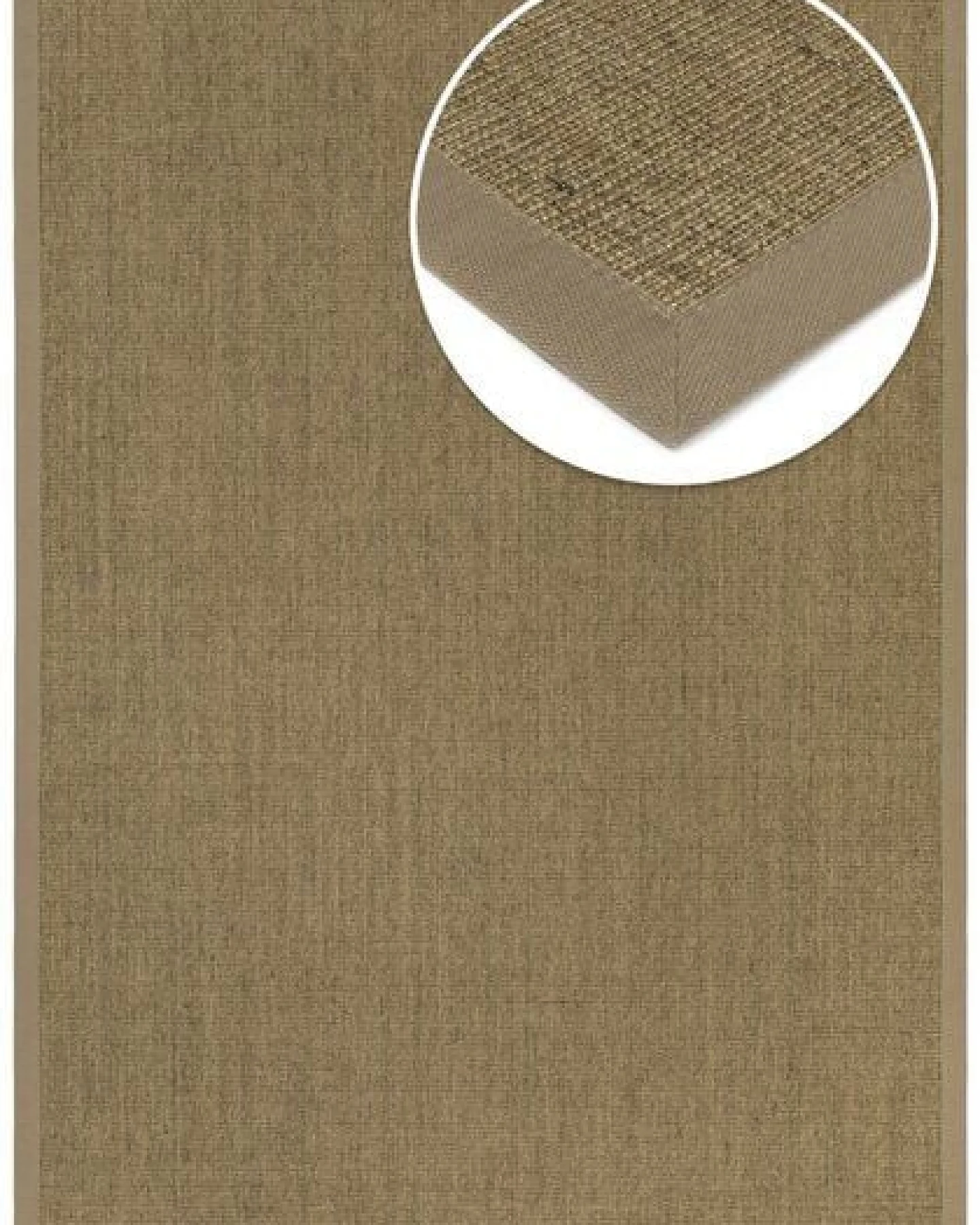 Grundstoff Sisal Teppich Purstoff walnussbraun mit Vliesrücken – Ansicht 2