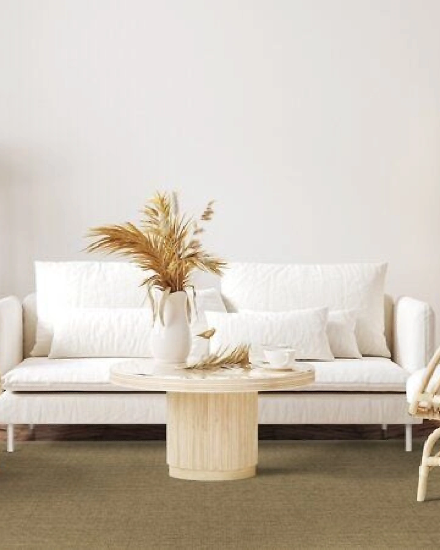 Grundstoff Sisal Teppich Purstoff walnussbraun mit Vliesrücken – Ansicht 3