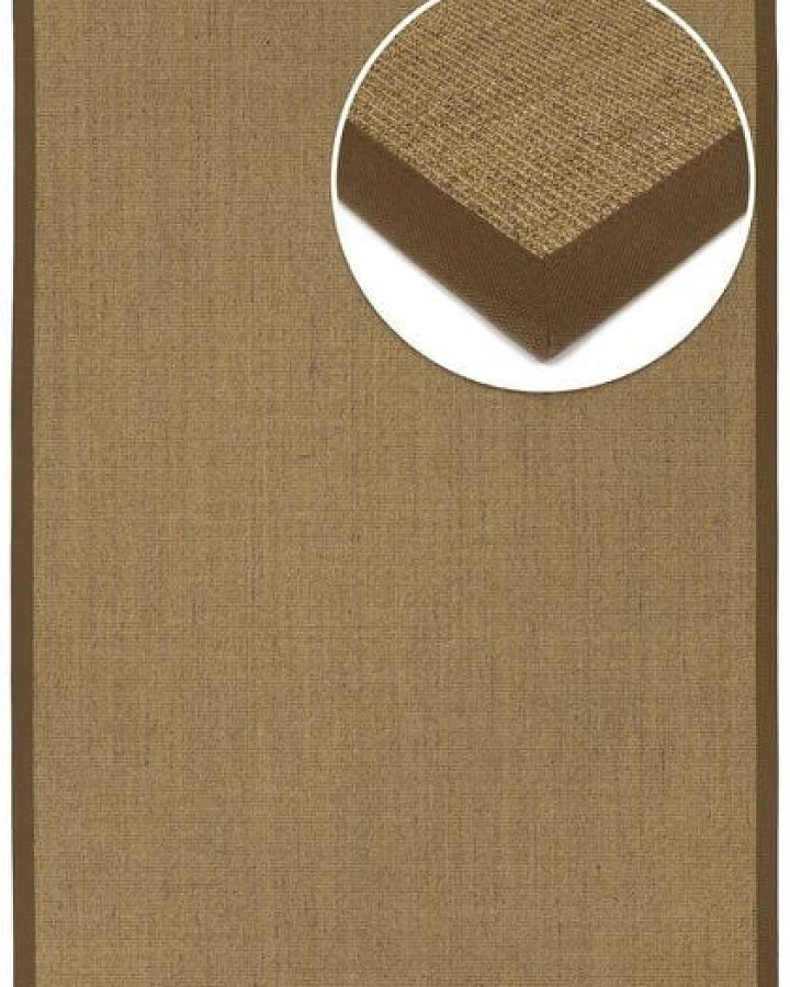 Grundstoff Sisal Teppich Purstoff pecanbraun mit Vliesrücken