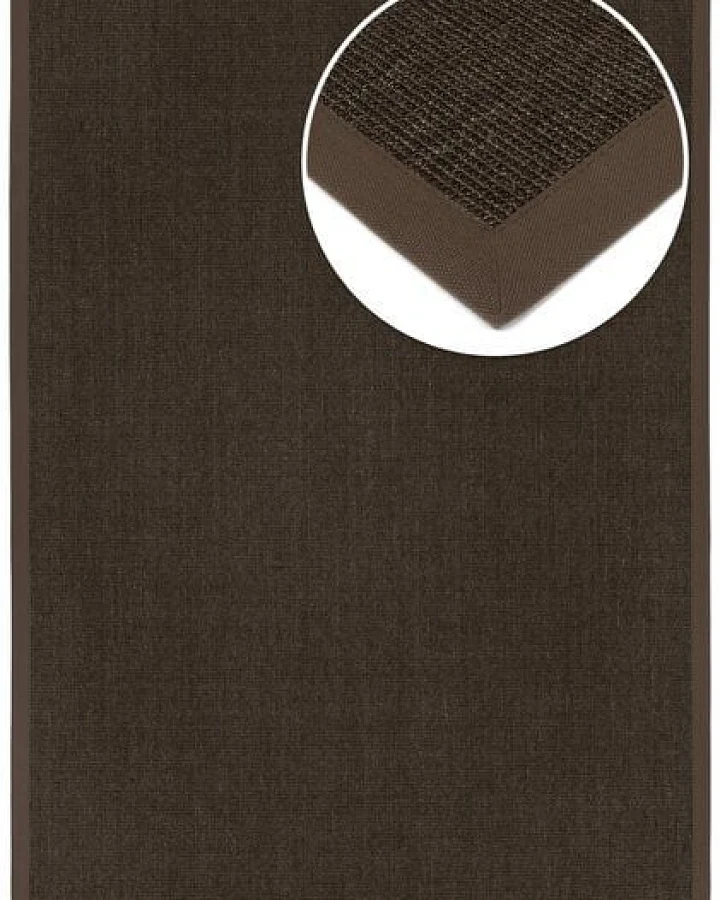 Grundstoff Sisal Teppich Purstoff kastanie mit Vliesrücken