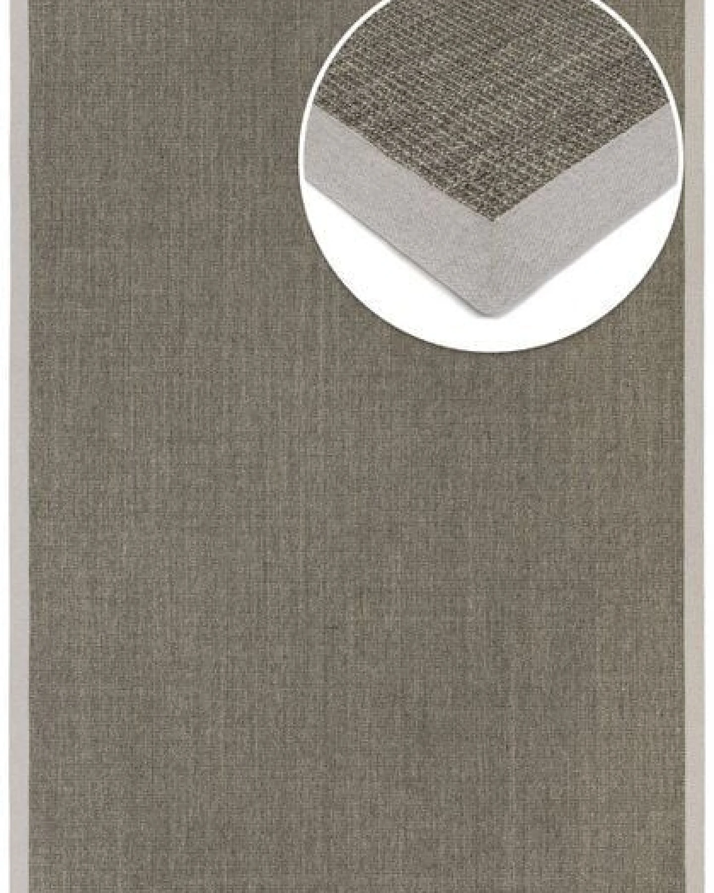 Grundstoff Sisal Teppich Purstoff taguagrau mit Vliesrücken – Ansicht 3