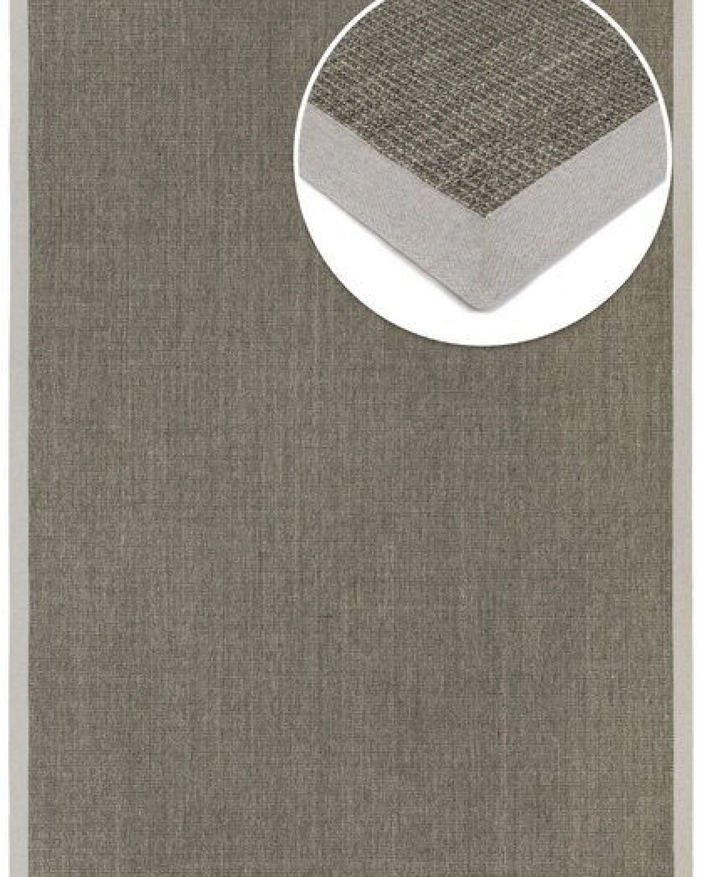Grundstoff Sisal Teppich Purstoff taguagrau mit Vliesrücken – Ansicht 2