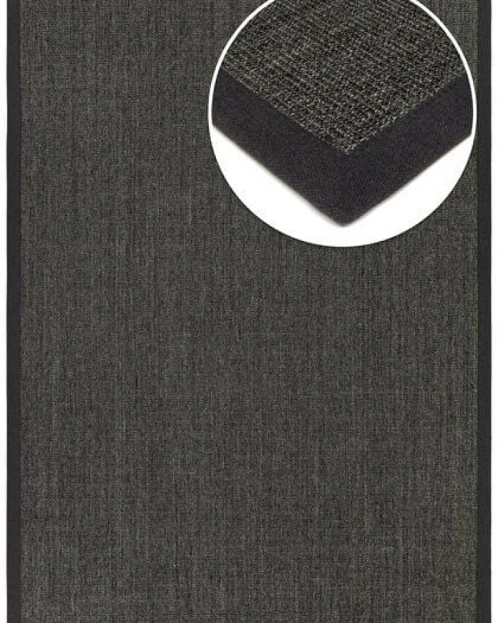 Grundstoff Sisal Teppich Purstoff belugagrau mit Vliesrücken