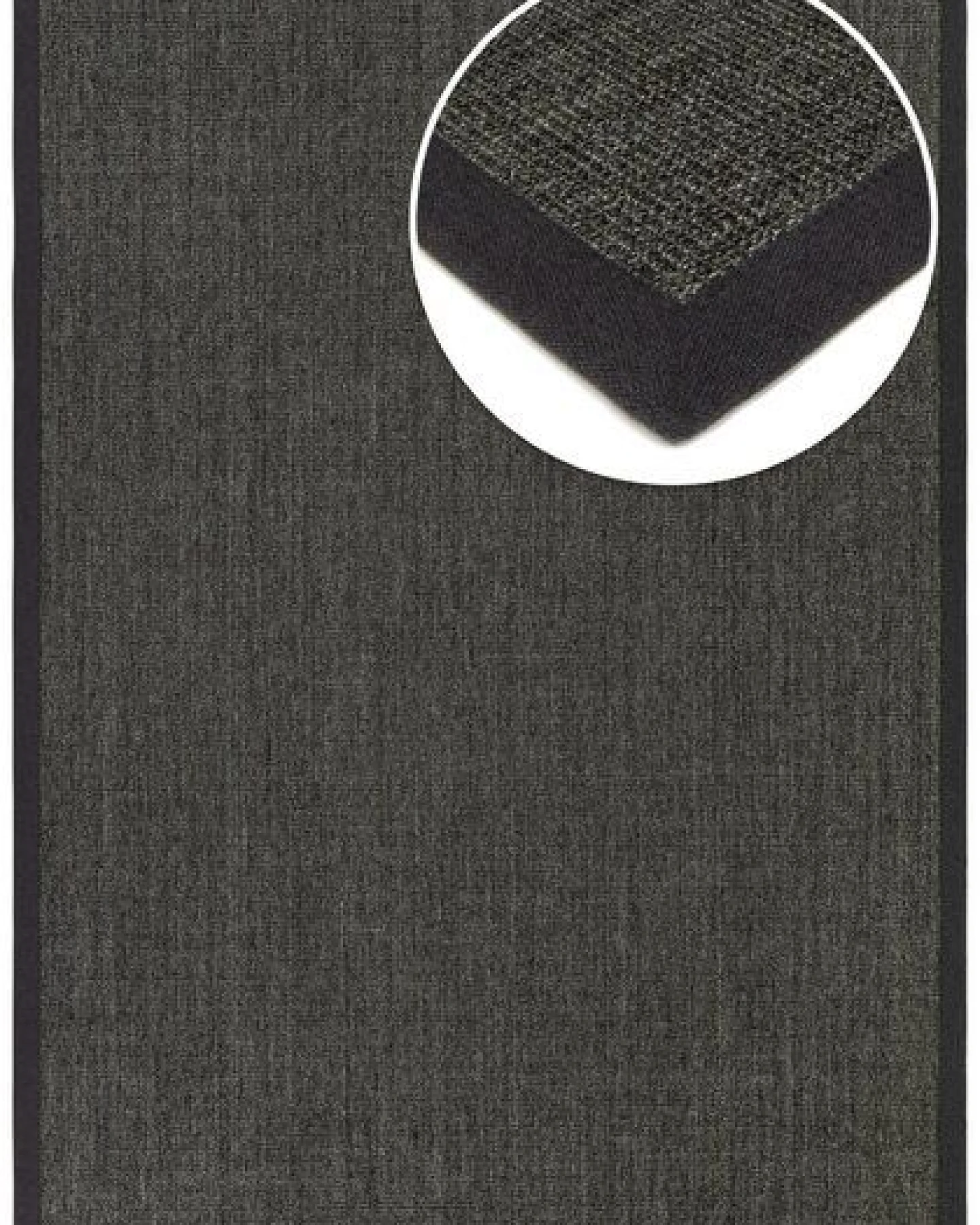Grundstoff Sisal Teppich Purstoff belugagrau mit Vliesrücken – Ansicht 2