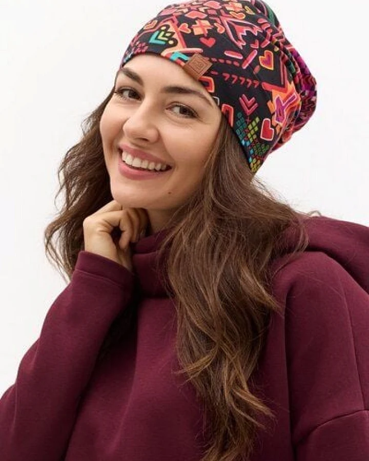 Mütze Basic – Klassische Beanie – Warm – Baumwolle mit Elasthan – Farbenfrohes Print KOKOworld – 100% in der EU fair produziert