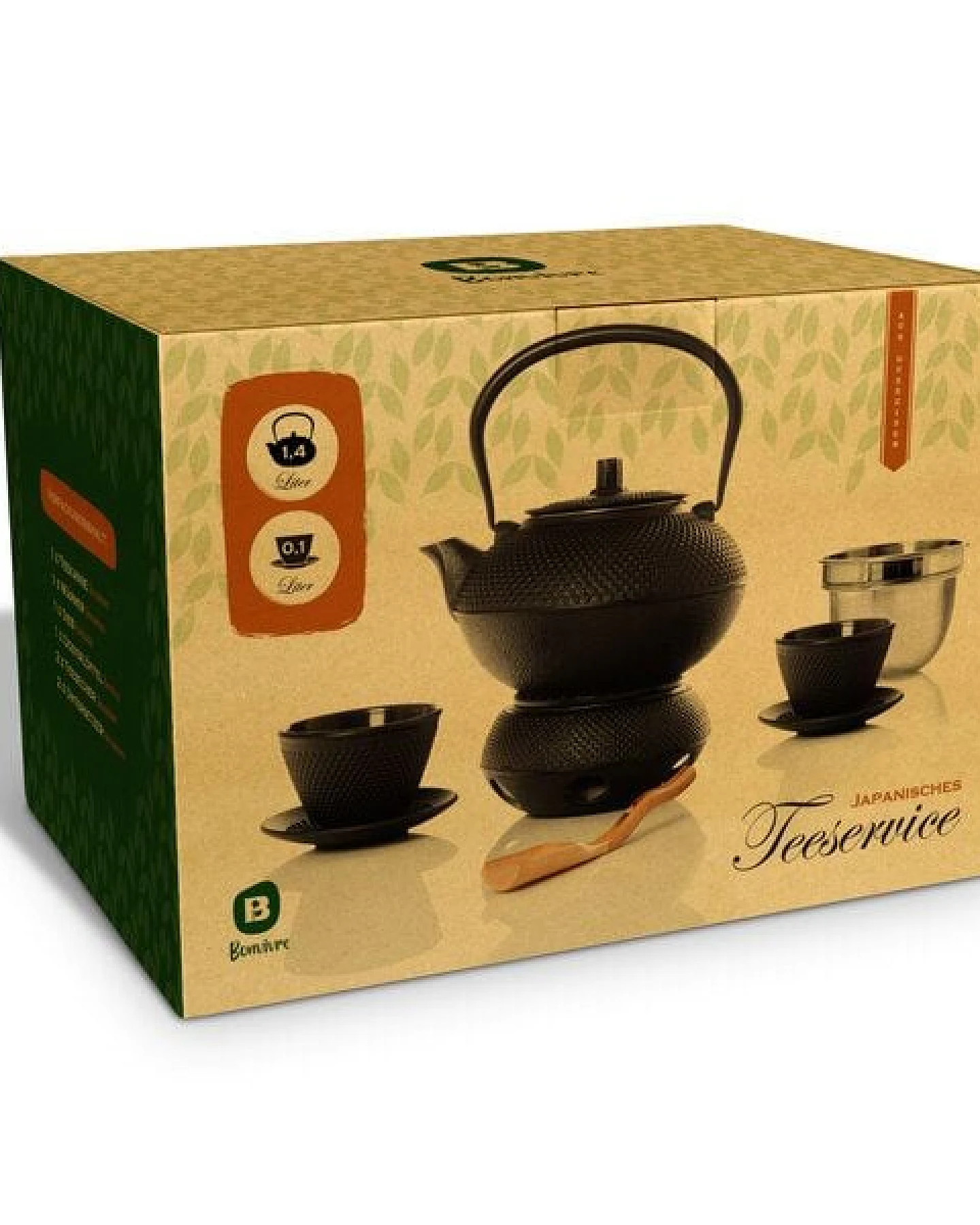 Bonvivre Teeservice 8-/12-teilig aus emailliertem Gusseisen - für 2-4 Personen – Ansicht 4