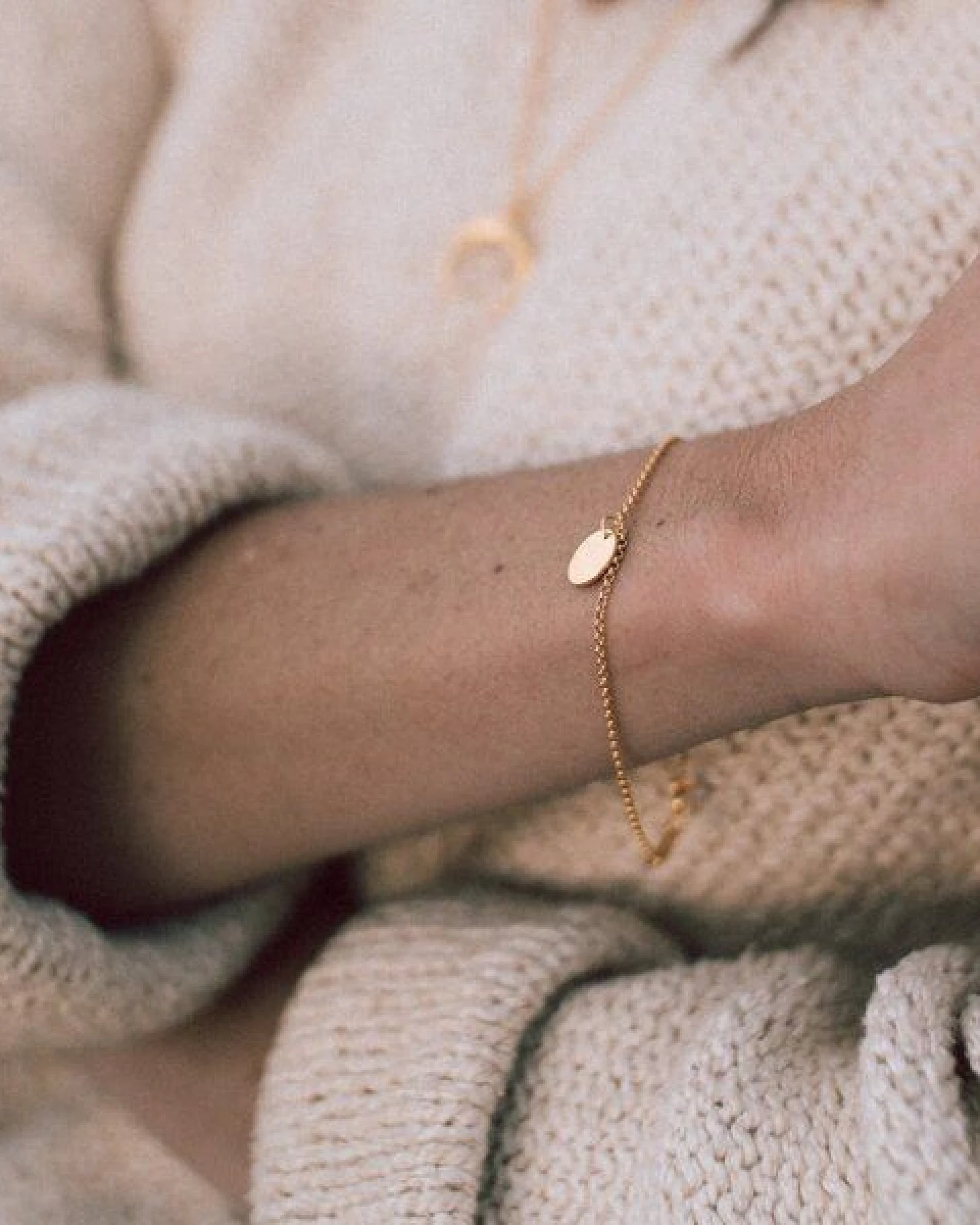 MOANINA Armband Chiara Coin - 925 Silber/18k Gold Vermeil – Ansicht 2