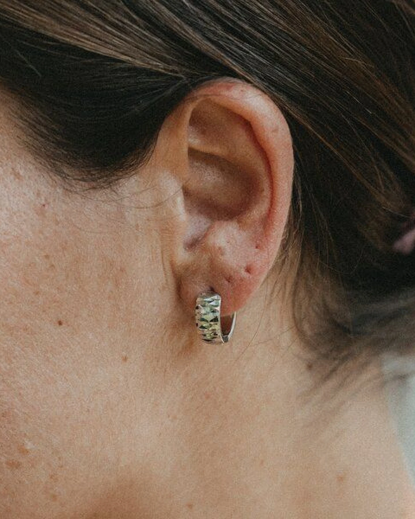 MOANINA Ohrringe Hoops Camila - 925 Silber/18k Gold Vermeil – Ansicht 3