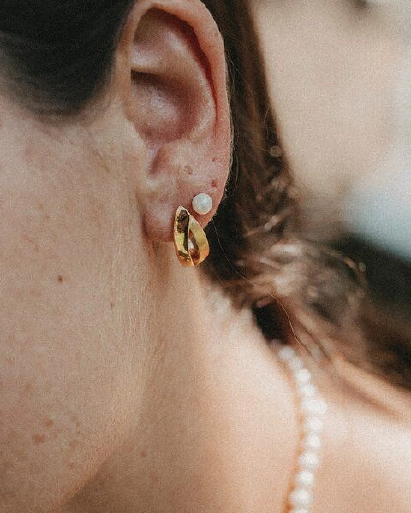 MOANINA Ohrringe Gabriela - 925 Silber/18k Gold Vermeil – Ansicht 2