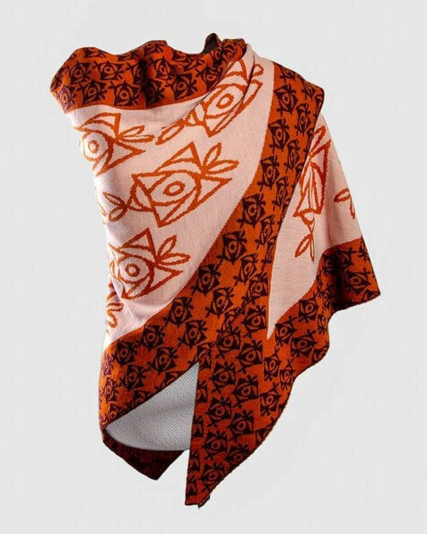 LANARTO slow fashion Stola Rose 4-farbig aus mulesingfreier Merinowolle Feinstrick made in germany – Ansicht 3