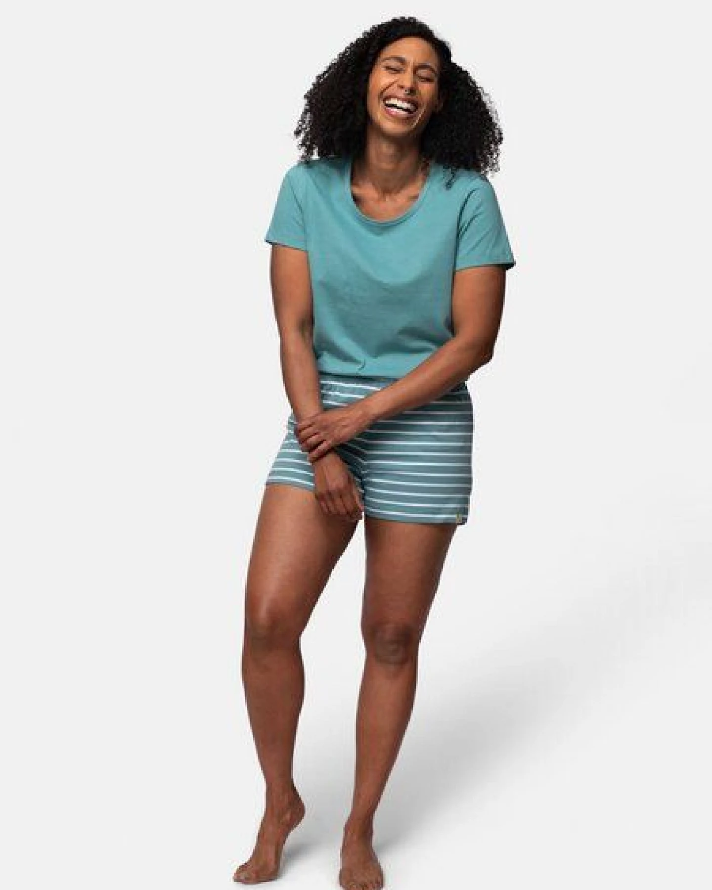 greenjama Damen Shorts Ringel, GOTS-zertifiziert – Ansicht 2
