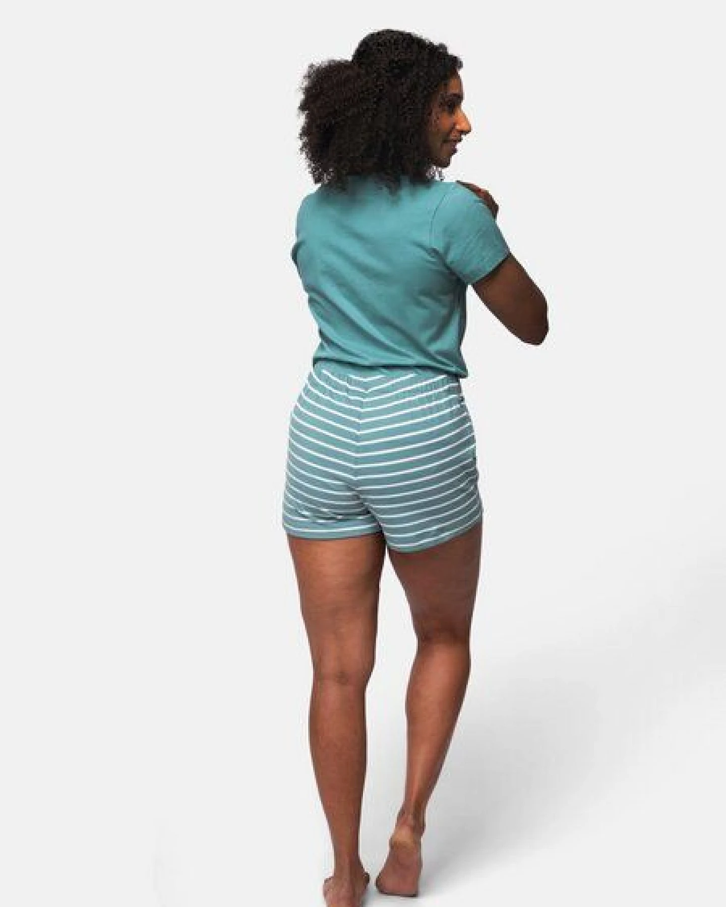 greenjama Damen Shorts Ringel, GOTS-zertifiziert – Ansicht 3