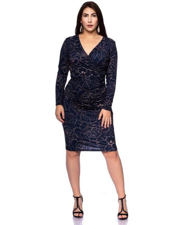 Ingoria LUCIANA feminines Kleid im Wickel-Look (Print)