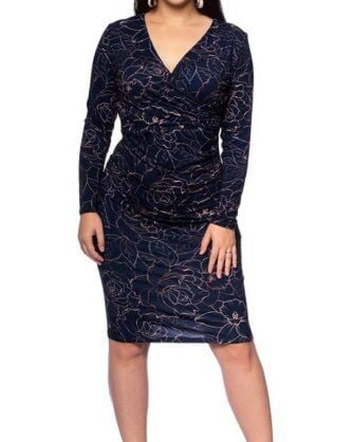 Ingoria LUCIANA feminines Kleid im Wickel-Look (Print)