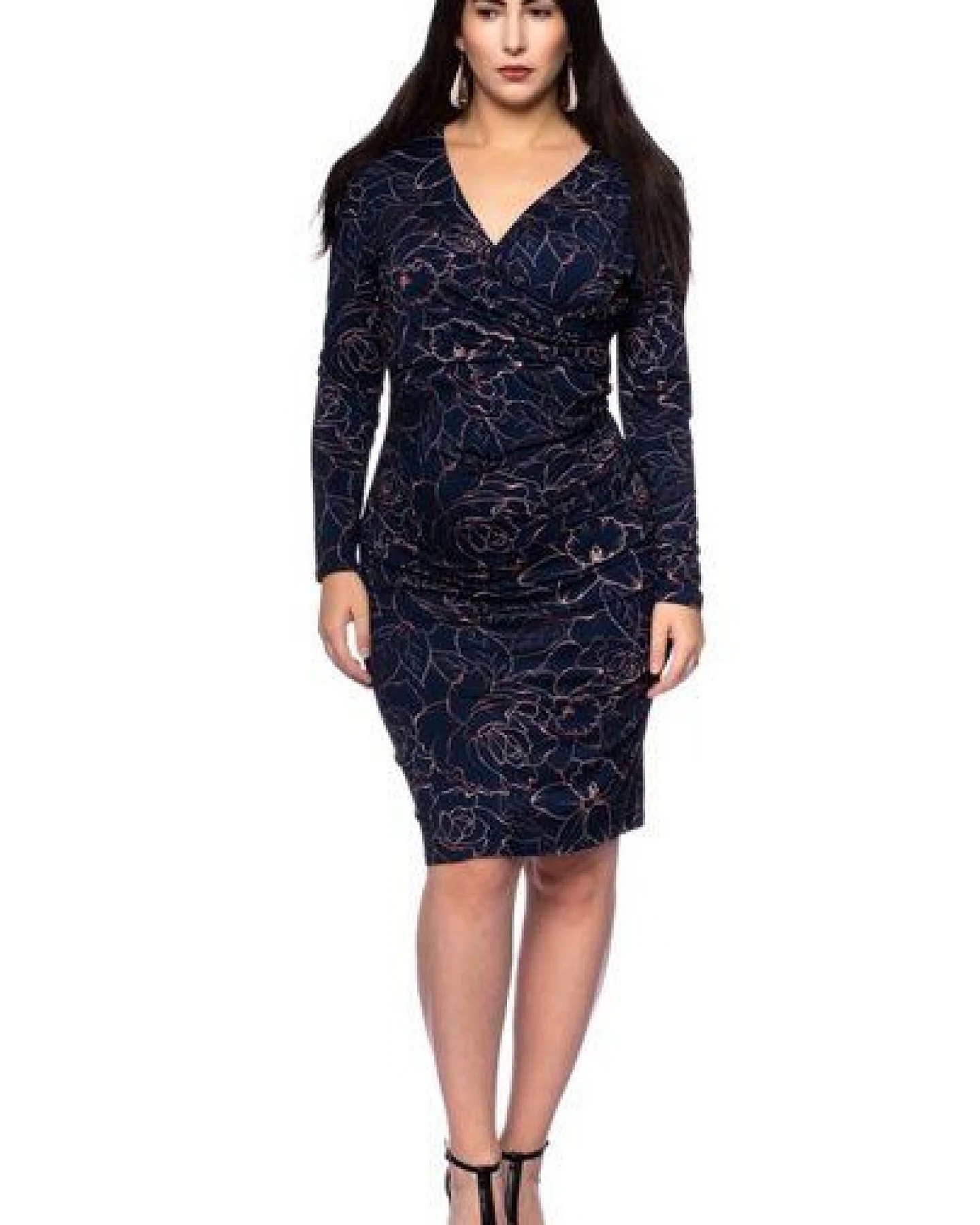 Ingoria LUCIANA feminines Kleid im Wickel-Look (Print) – Ansicht 4