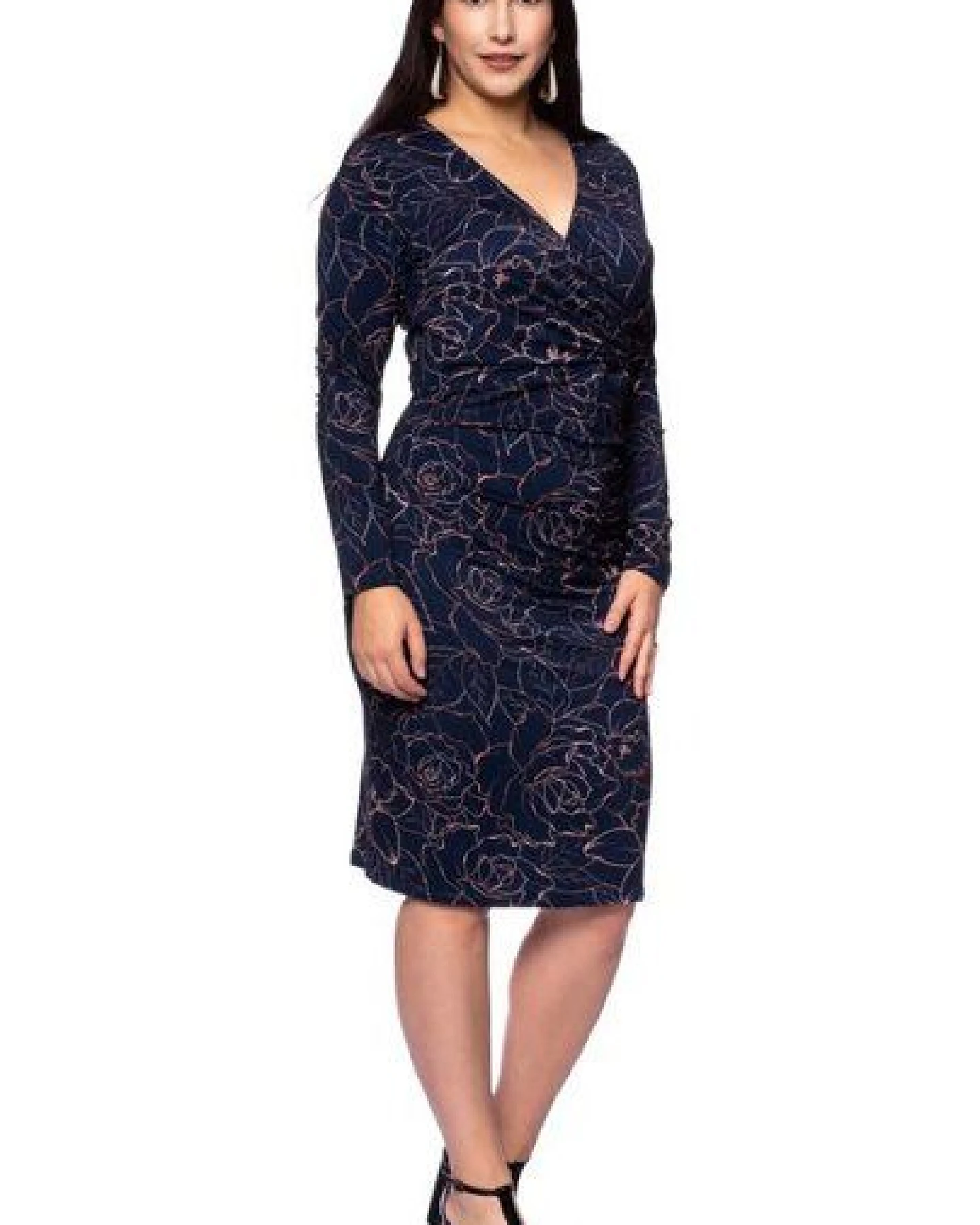 Ingoria LUCIANA feminines Kleid im Wickel-Look (Print) – Ansicht 2