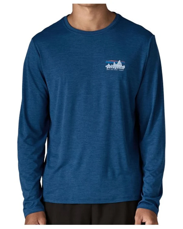 Patagonia - L/S Cap Cool Daily Shirt '73 Skyline - Funktionsshirt Gr M blau