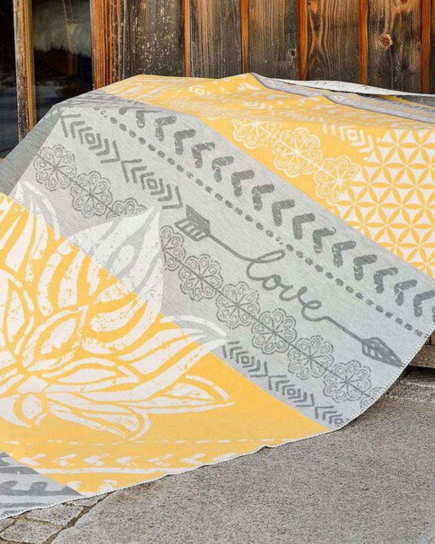 The Spirit of OM Flauschige Plaid-Decke Lotus – Ansicht 3