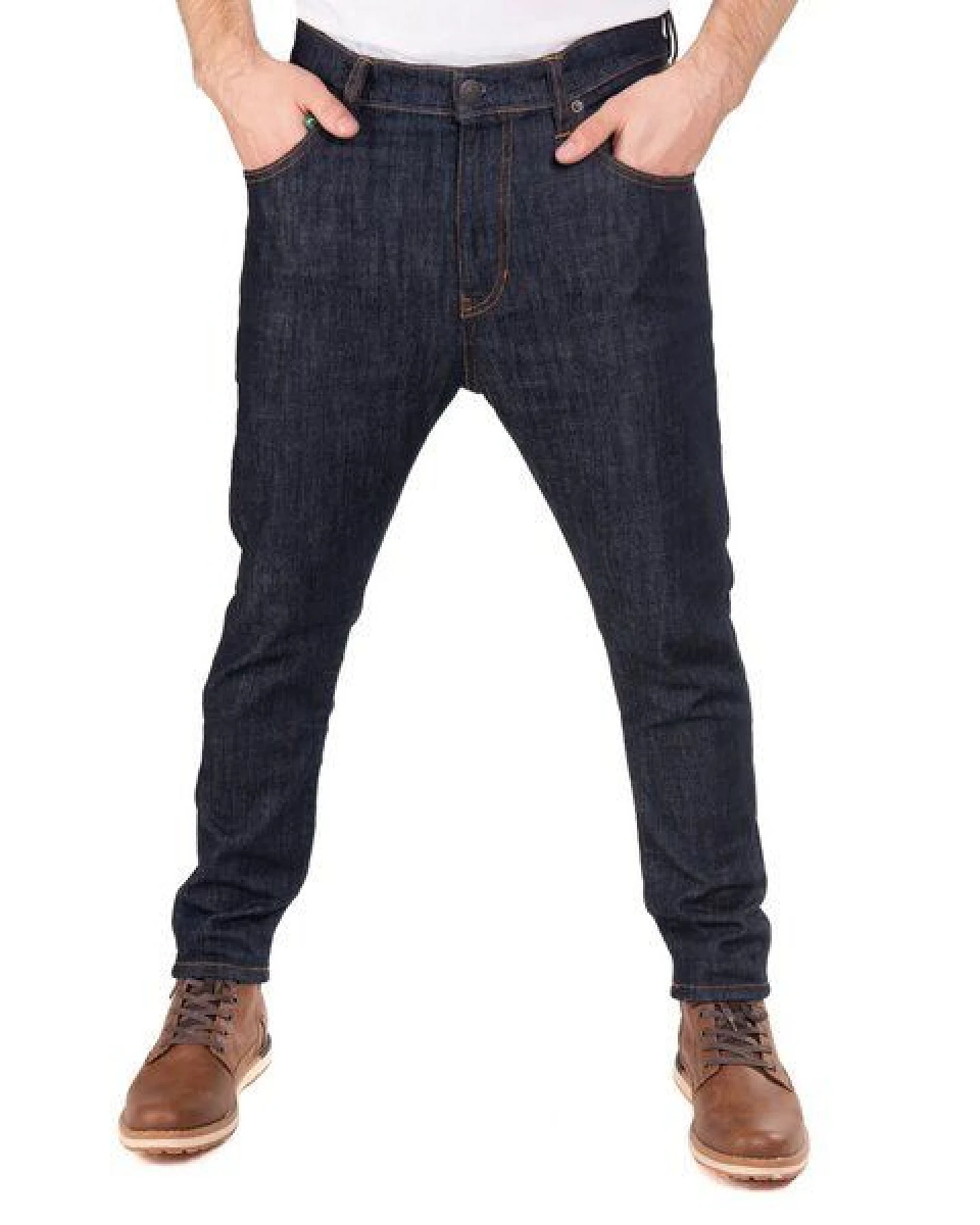fairjeans Herrenjeans TAPERED NAVY, oben locker, zum Knöchel schmal, aus Bio-Baumwolle – Ansicht 2