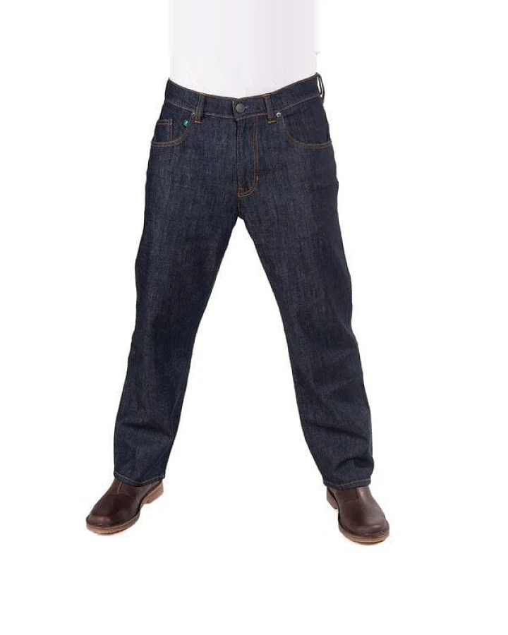 fairjeans Bio-Jeans "LOOSE NAVY" sitzt locker lässig, aus Bio-Baumwolle, fair produziert, GOTS