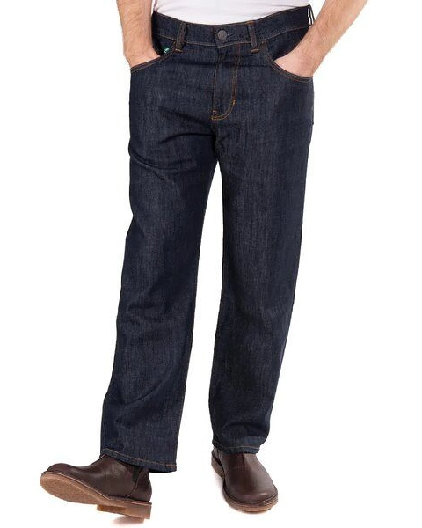 fairjeans Bio-Jeans "LOOSE NAVY" sitzt locker lässig, aus Bio-Baumwolle, fair produziert, GOTS – Ansicht 3