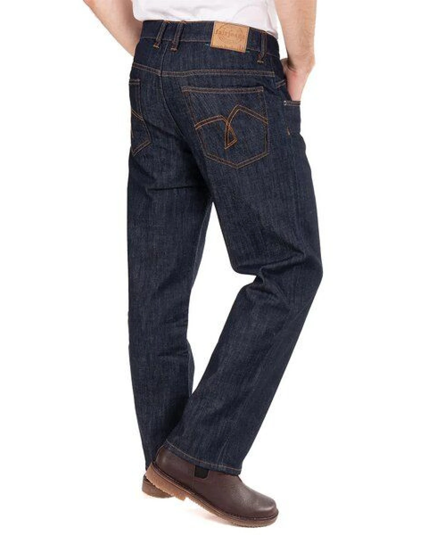 fairjeans Bio-Jeans "LOOSE NAVY" sitzt locker lässig, aus Bio-Baumwolle, fair produziert, GOTS – Ansicht 4