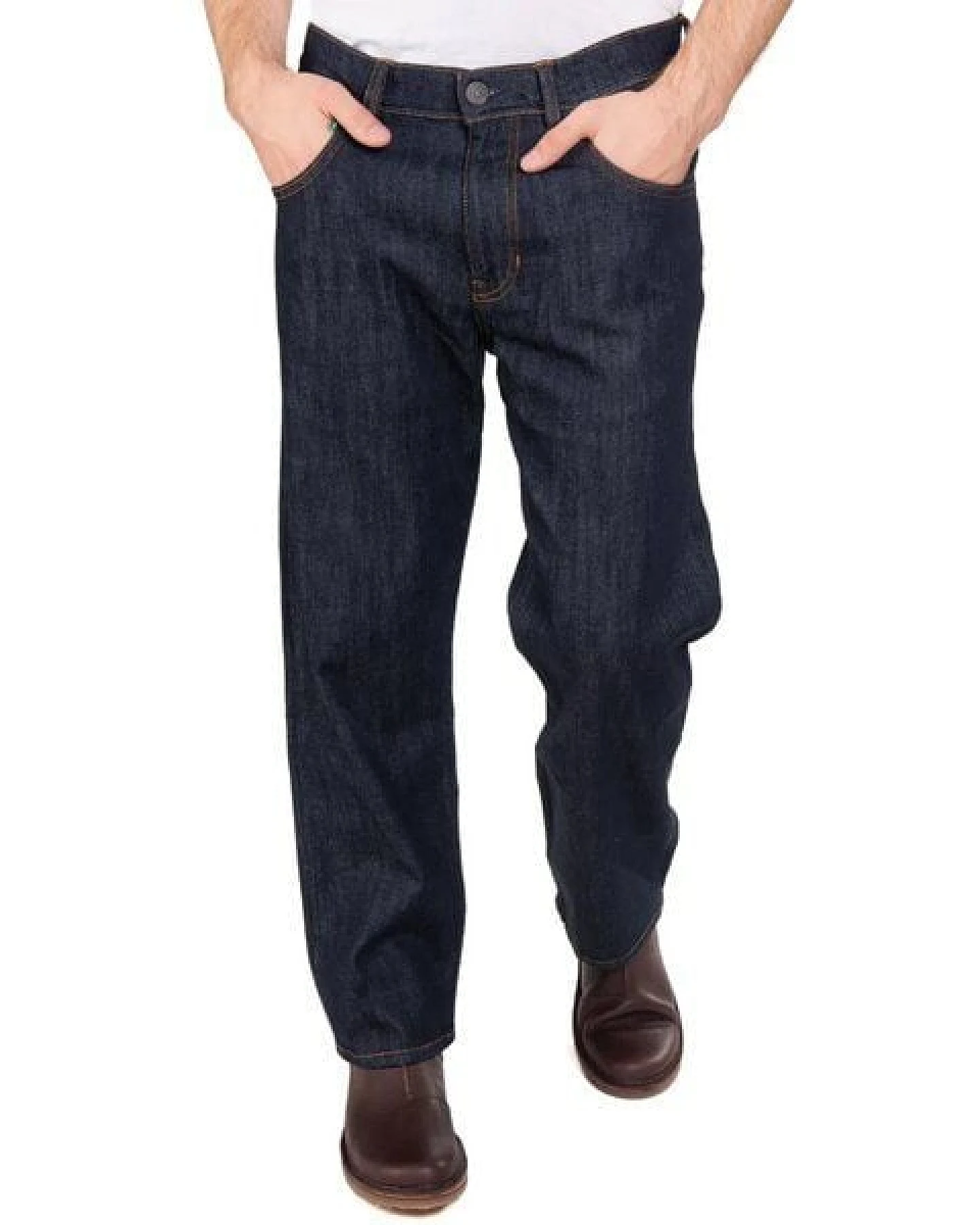fairjeans Bio-Jeans "LOOSE NAVY" sitzt locker lässig, aus Bio-Baumwolle, fair produziert, GOTS – Ansicht 2