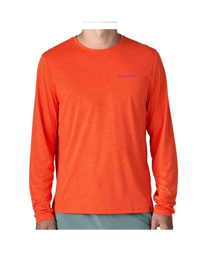 Patagonia - L/S Cap Cool Daily Shirt Boardshort Logo - Funktionsshirt Gr XS rot