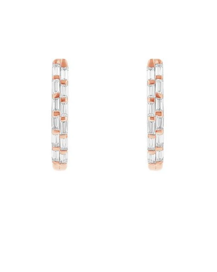 Eppi Runde Ohrringe mit Lab Grown Diamanten in Baguette-Form Hamish