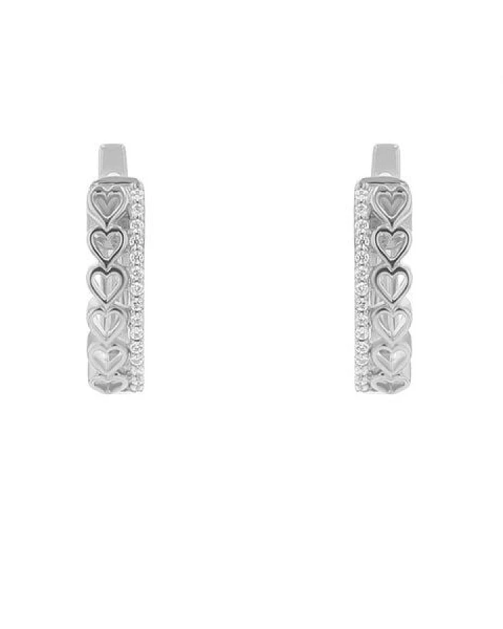 Eppi Runde Ohrringe mit Lab Grown Diamanten und Herzen Emmalyn