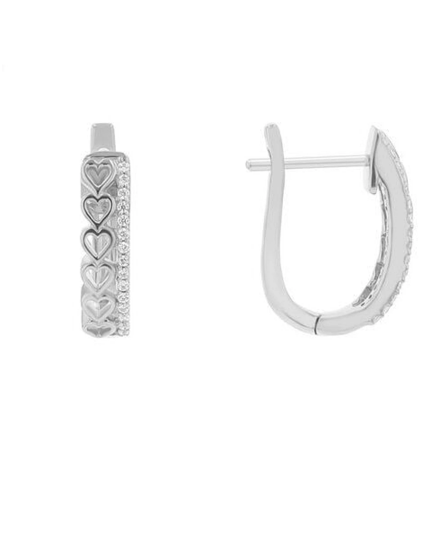 Eppi Runde Ohrringe mit Lab Grown Diamanten und Herzen Emmalyn – Ansicht 3