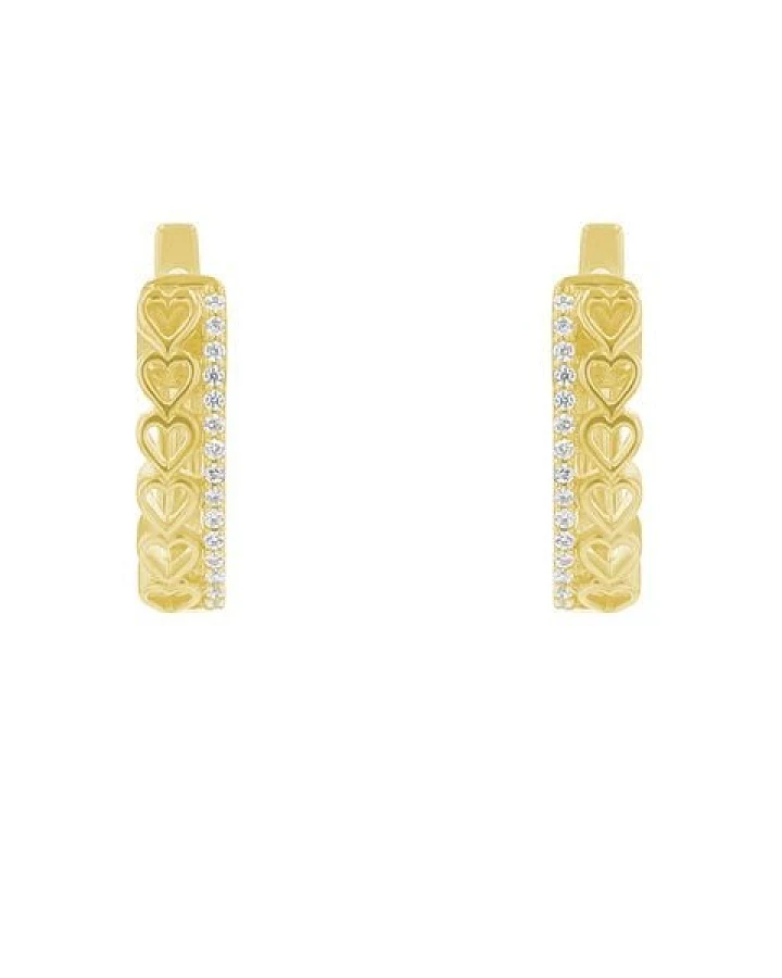 Eppi Runde Ohrringe mit Lab Grown Diamanten und Herzen Emmalyn