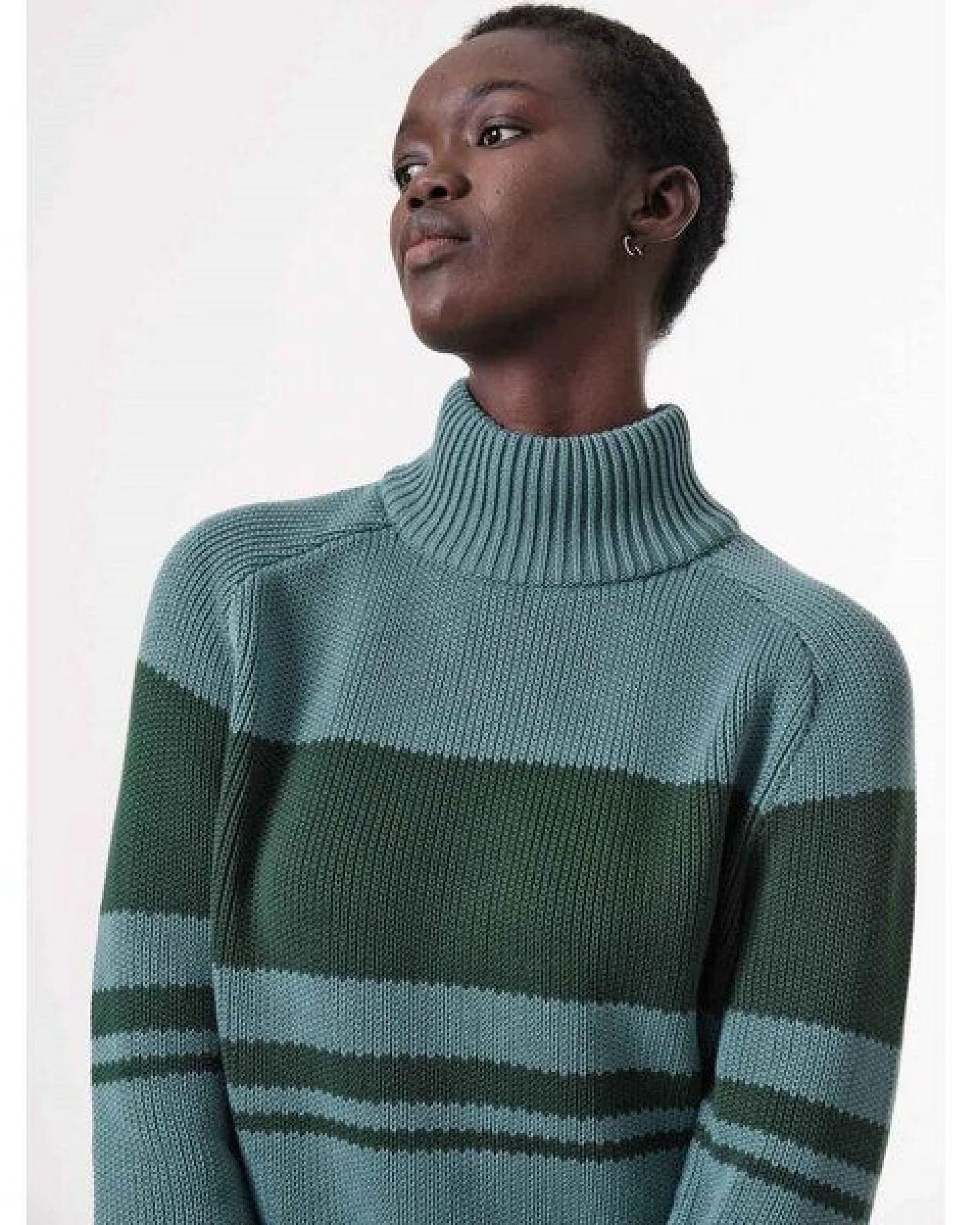 LANIUS Colourblock-Pullover aus Bio-Baumwolle – Ansicht 4