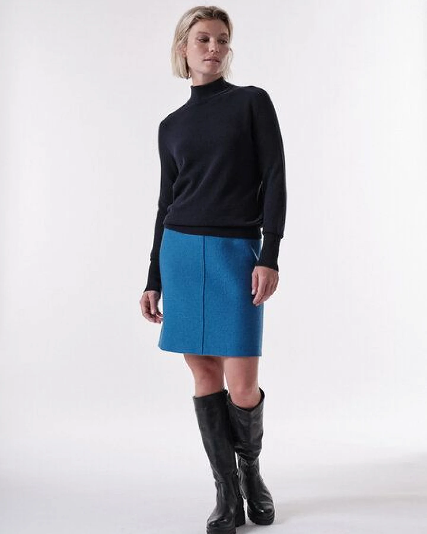 LANIUS Rollkragenpullover aus Bio-Baumwolle – Ansicht 3