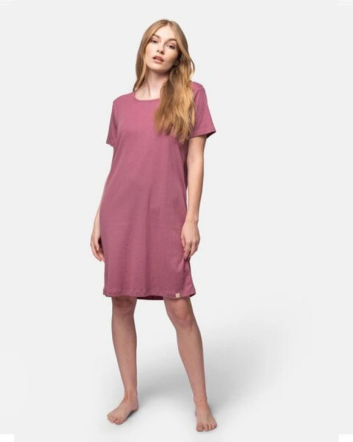 greenjama Damen Sleepshirt aus Derby-Rib, GOTS-zertifiziert